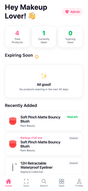 GlamVault Dashboard